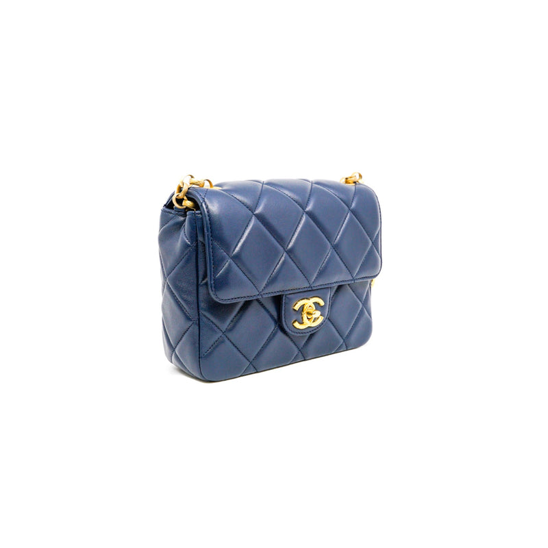 mini square cf in lambskin navy ghw #U0N7XXXX