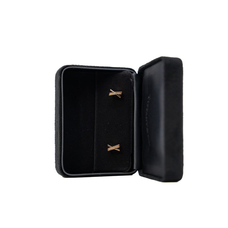 Paloma Picasso X Graffiti Diamond 18K Gold Stud Earrings - L'UXE LINK