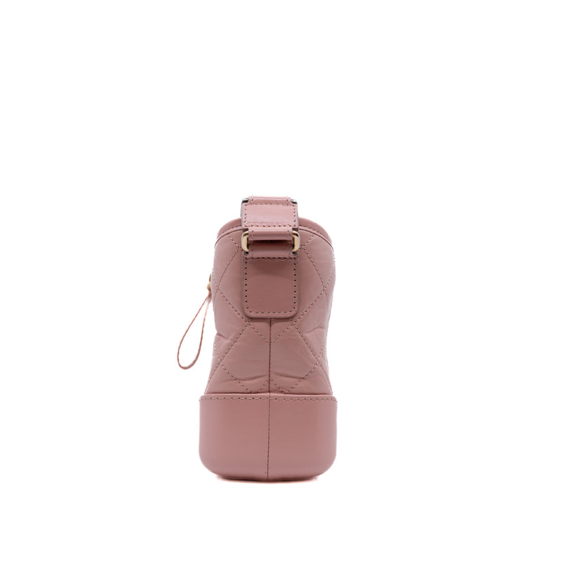 Small Gabrielle In Light Pink Calfskin Hobo Bag Multicolor Hardware Seri 27 - L'UXE LINK