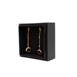 thumbnail chaine amulette half diamond earring in 18k rg rrp9685*2=19370aud