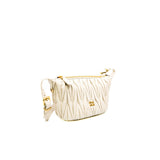 thumbnail matelasse nappa pouch in white leather ghw