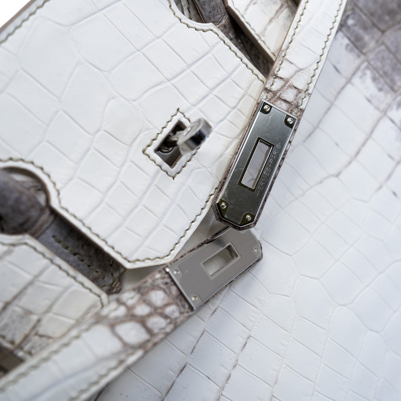 Birkin 30 in Crocodile Himalaya Stamp B Phw 2024 - L'UXE LINK