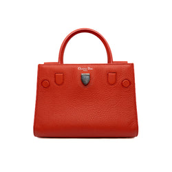 Mini Diorever Calfskin Orange Red Bag Phw 2016 with Strap - L'UXE LINK