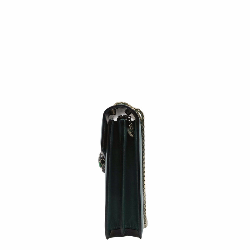 serpentine MM green double flap ghw - L'UXE LINK