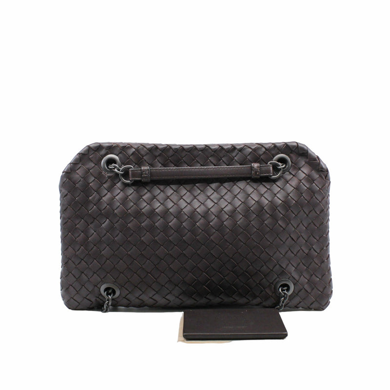 Nero Intrecciato Nappa Chain DUO Bag Black PHW - L'UXE LINK