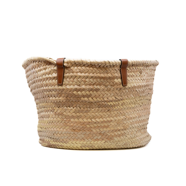 celine classic panier in palm leaves and calfskin big size - L'UXE LINK