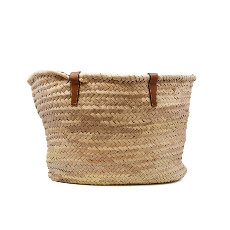 celine classic panier in palm leaves and calfskin big size - L'UXE LINK