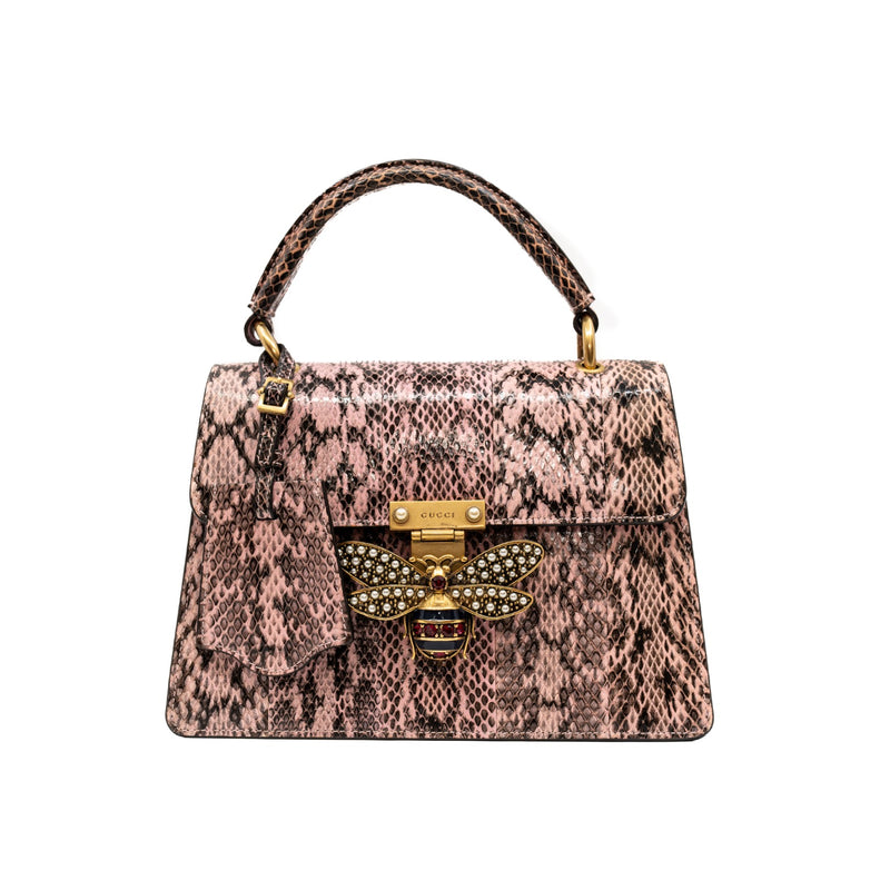 QUEEN MARGARET' SHOULDER BAG WITH A BEE MOTIF in python ghw - L'UXE LINK