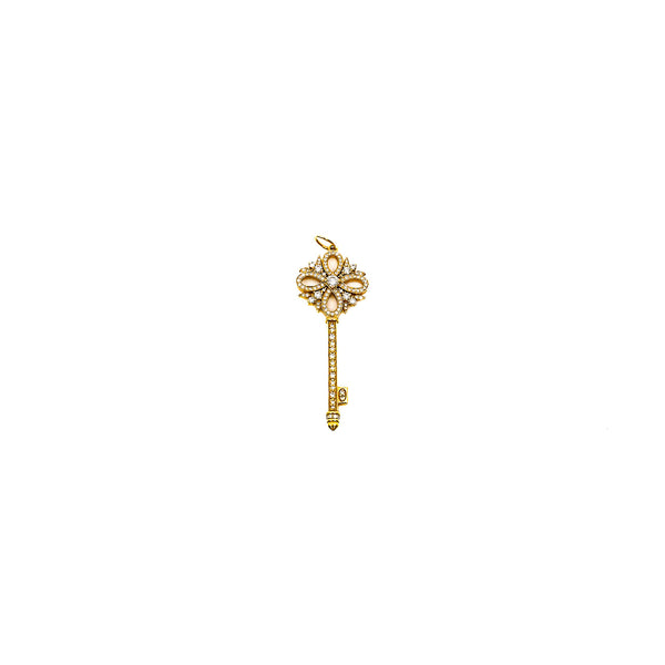 Tiffany Victoria® Key Pendant In 18K Yellow Gold And Diamond - L'UXE LINK