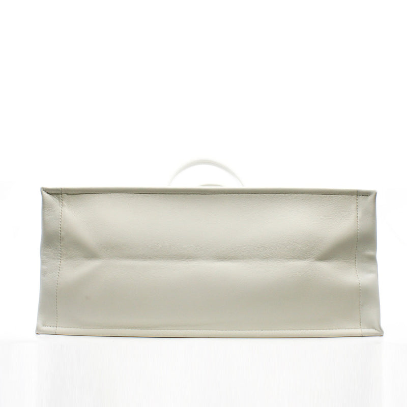 Large Dior Surrealism Book Tote In White Printed Calfskin Bag - L'UXE LINK