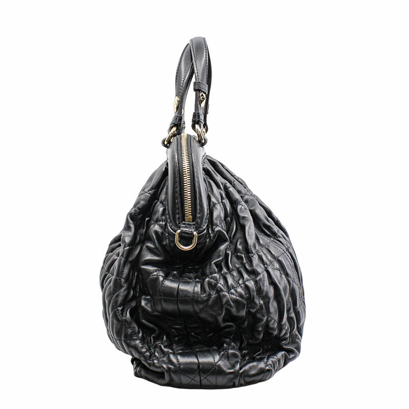 Cannage Leather tote black ghw - L'UXE LINK