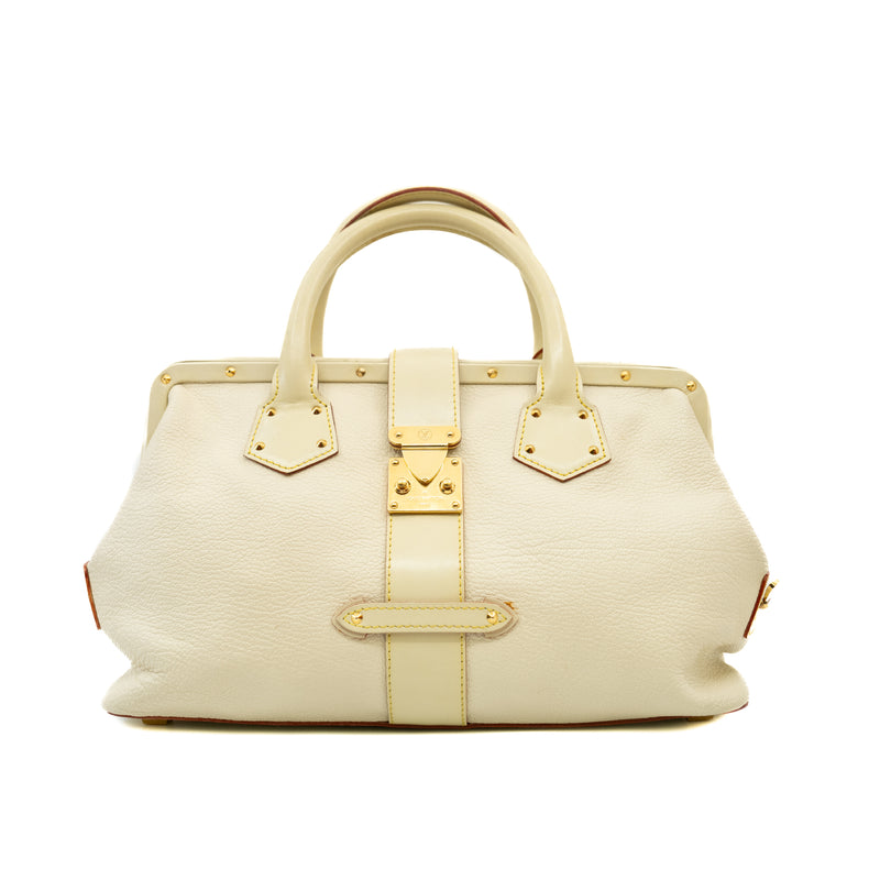pm suhali l'ingenieux handle tote in leather white ghw 2006