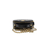 thumbnail top handle bowling bag in black shiny calfskin ghw #G8GTXXXX