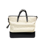 thumbnail large Gabrielle with handle in white/ black Multicolour Hardware seri 24