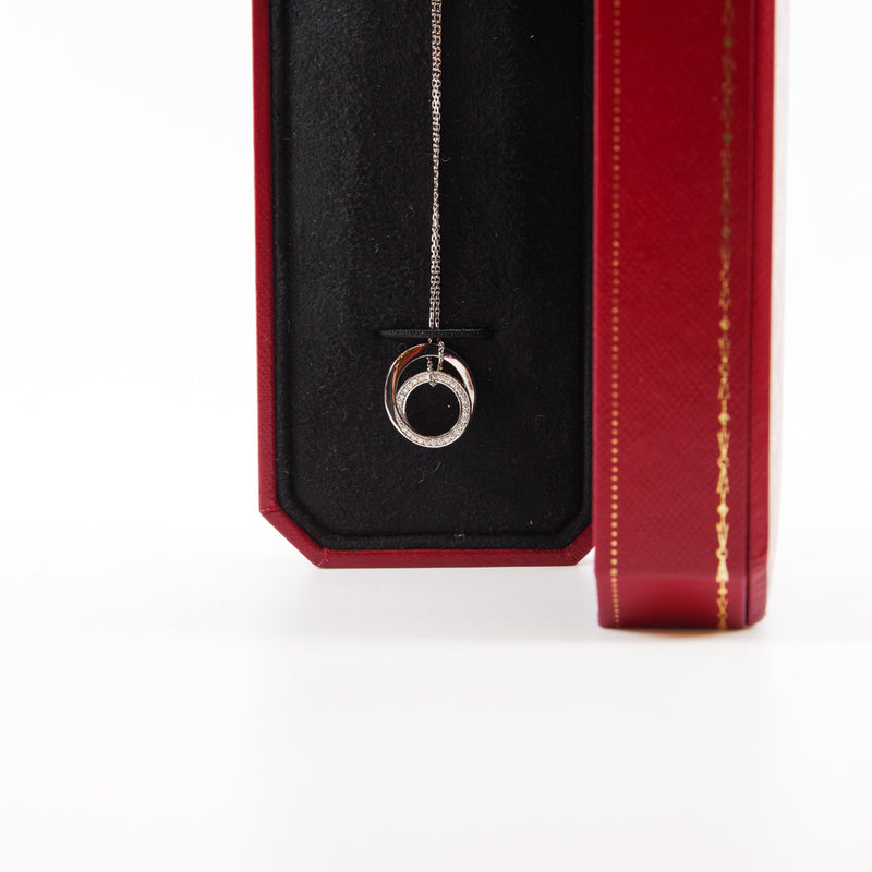 necklace 18k white gold diamond - L'UXE LINK