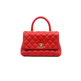 thumbnail Small Coco Handle Caviar red ghw seri 24
