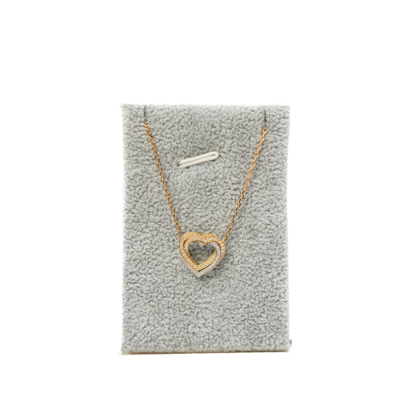 Trinity De Cartier Diamond Heart 18K Three Tone Gold Necklace - L'UXE LINK