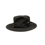 thumbnail hat with small H logo in nylon dark green