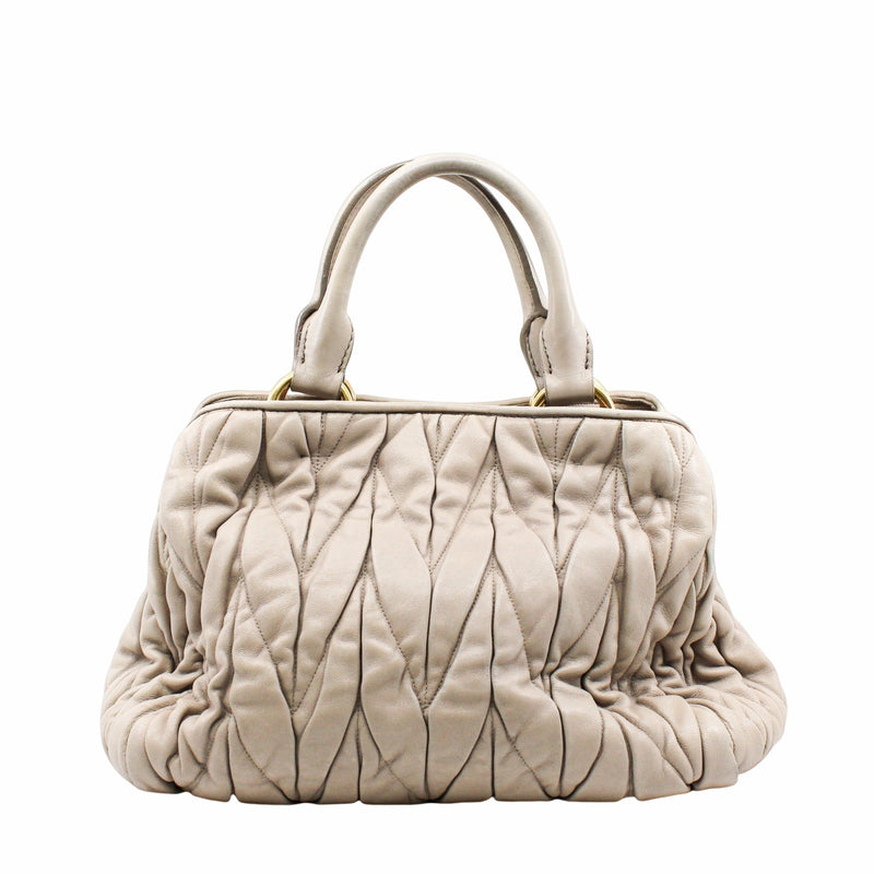 matelassé Crossbody bag grey GHW - L'UXE LINK