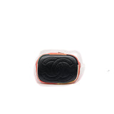 thumbnail tote bucket in lambskin orange/white phw seri 23