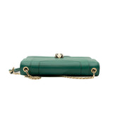 thumbnail Serpenti Forever Chain Wallet in calfskin green ghw - L'UXE LINK