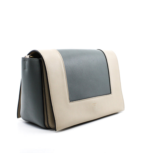 Frame Shoulder Bag beige mix gray blue