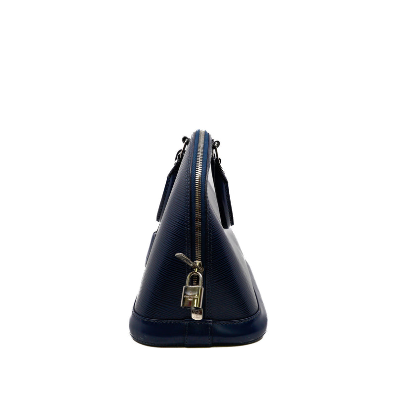 Alma Pm Blue Indigo Epi Leather Bag Phw - L'UXE LINK
