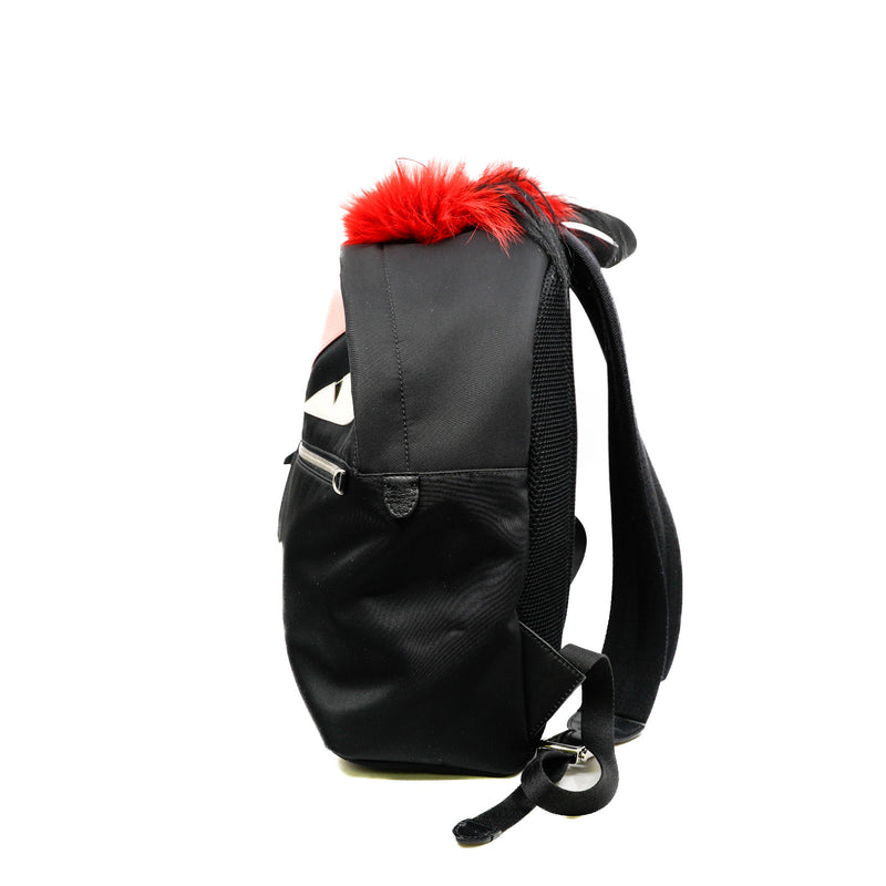 Monster Fur Mohawk In Black And Multi Backpack PHW - L'UXE LINK