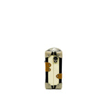 thumbnail Petite malle in calfskin black/ brown/ white PHW