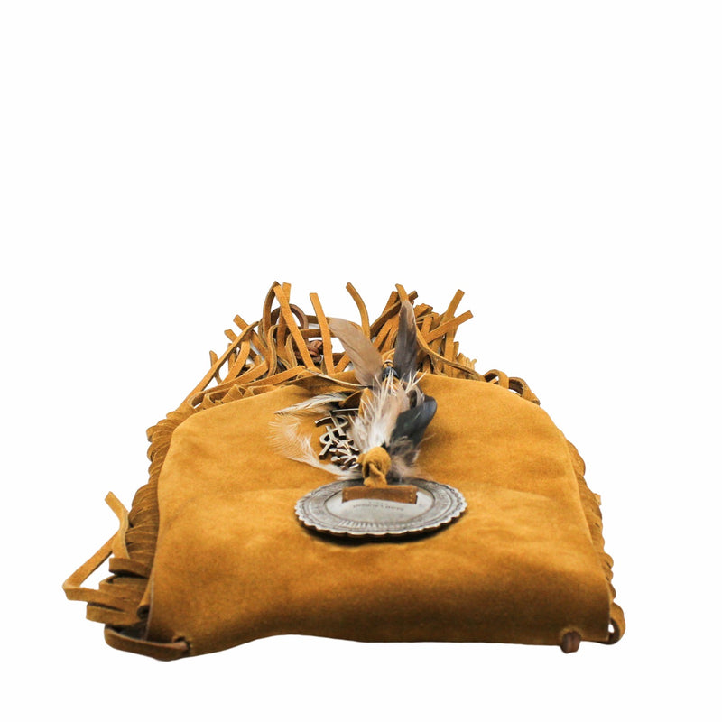 tassels sidebag suede brown - L'UXE LINK