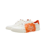 thumbnail quicker sneaker in leather white/orange #37.5
