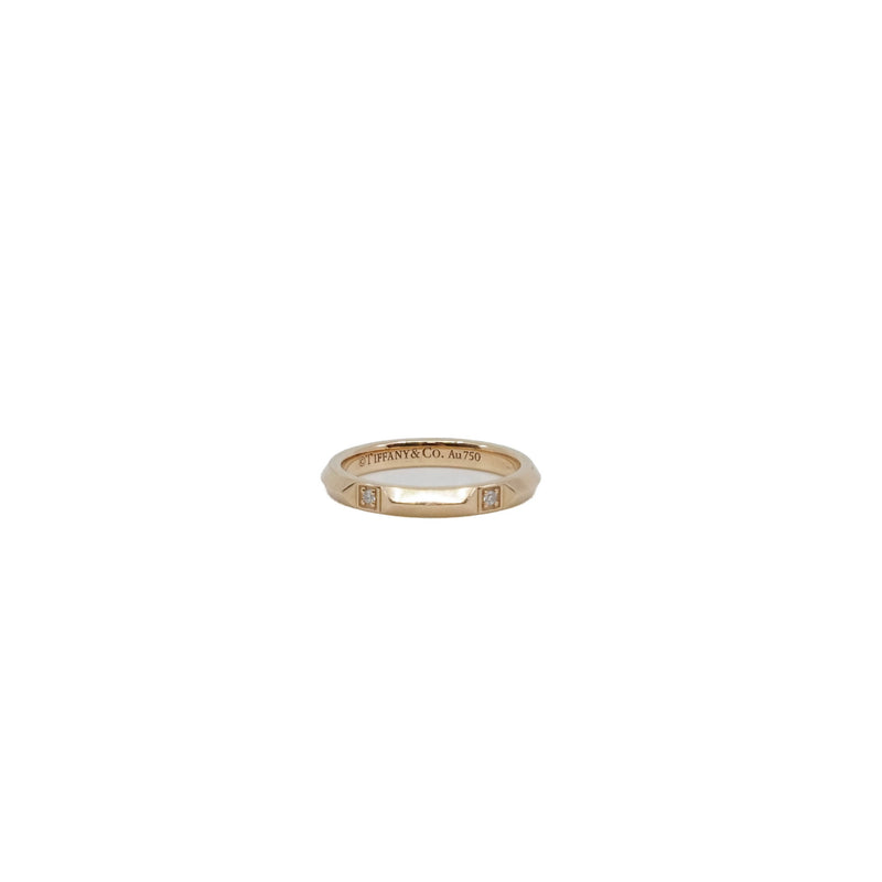 True band 18k rose gold with diamonds 2.5mm size 6