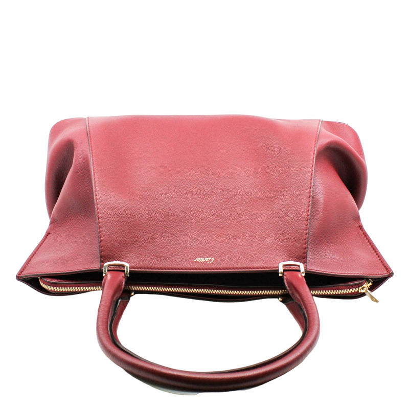 tote  lady bag leather red ghw - L'UXE LINK
