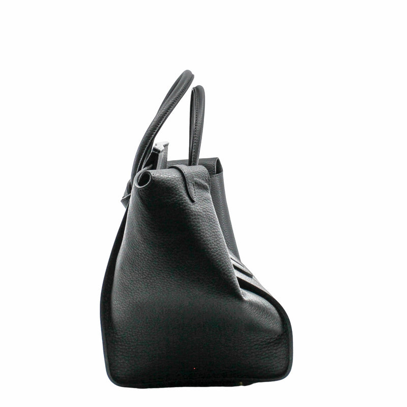 TIE KNOT TAILLE MOYENNE CUIR TOTE BAG GREY - L'UXE LINK
