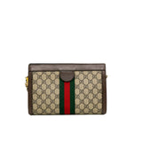 thumbnail medium ophidia pouch in beige and ebony gg supreme canvas ghw