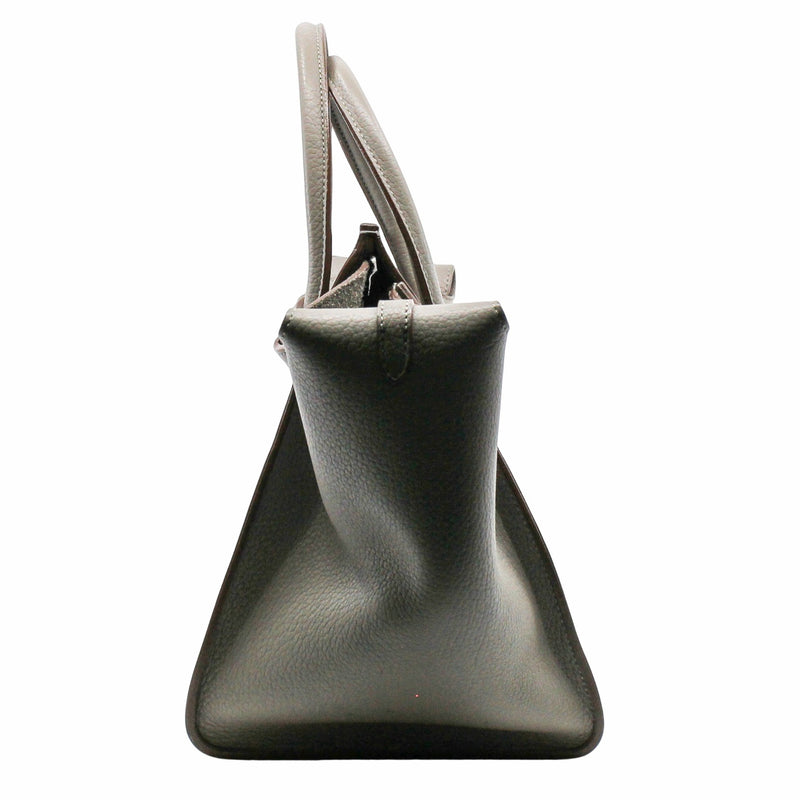 Tie Knot Tote MEDIUM Grainy Leather  GREY - L'UXE LINK