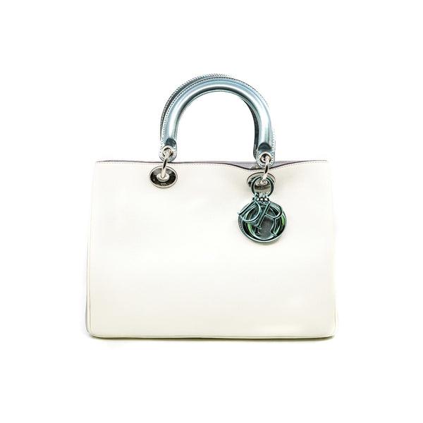 medium issimo in white &light purple calfskin leather with strap phw 2015