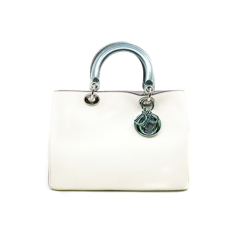 medium issimo in white &light purple calfskin leather with strap phw 2015
