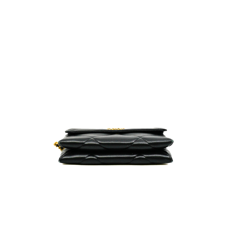 19 Bag In Black Lambskin Quilted Flap Clutch Multi Hardware Seri 31 - L'UXE LINK
