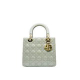 thumbnail medium Lady Dior in grey patent leather 2021 ghw