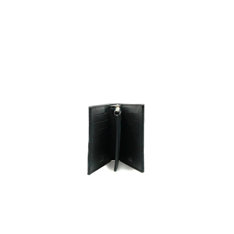Amerigo Wallet In Black Taiga Cowhide Leather PHW - L'UXE LINK