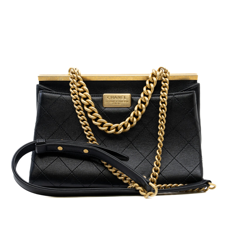 flap bag in lambskin black ghw 2018