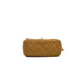 thumbnail Pearl Crush Mini Square Flap Bag Lambskin Beige GHW #AXA2XXXX