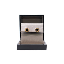 Bvlgari earring in black ceramic/18k yg