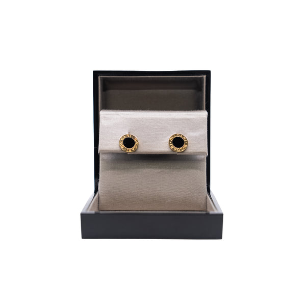Bvlgari earring in black ceramic/18k yg