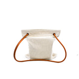 thumbnail Aline grooming bag in canvas craie/ gold