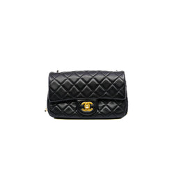 22s mini cf with pearl crush in lambskin black ghw #L2K0XXXX