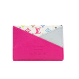 thumbnail card holder in pink/multicolour monogram