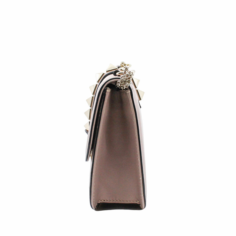 ROCKSTUD LOCK GLAM medium leather pink ghw - L'UXE LINK