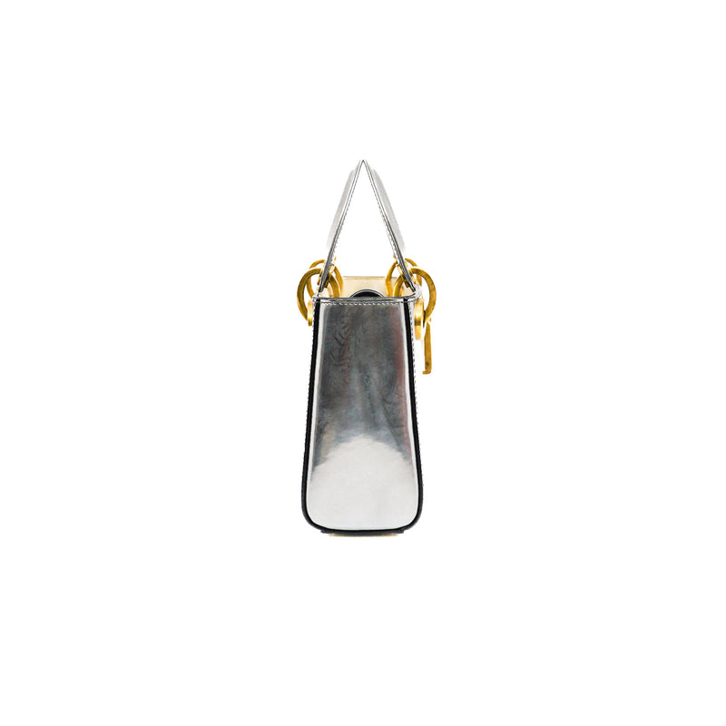 lady dior in silver patent with strao GHW